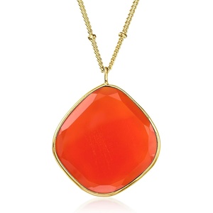 image:imageRossSimons Carnelian Necklace in 18kt Gold Over Sterling 18 inches