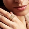 image:imageRossSimons 060 ct tw Garnet and Scrollwork Jewelry Set 3 Rings in 18kt Gold Over SterlingGarnet