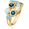 image:imageRossSimons 260 ct tw Tonal Blue Topaz Bubble Ring in 18kt Gold Over SterlingTopaz