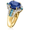 image:imageRossSimons 360 Carat Sapphire and 40 ct tw London Blue Topaz Ring With 22 ct tw Diamonds in 14kt Yellow GoldSapphire