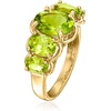 image:imageRossSimons 410 ct tw Peridot 5Stone Ring in 18kt Gold Over SterlingPeridot