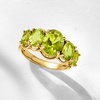 image:imageRossSimons 410 ct tw Peridot 5Stone Ring in 18kt Gold Over SterlingPeridot