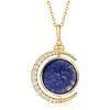 image:imageRossSimons Lapis 20 ct tw White Topaz and 10 ct tw Sapphire Reversible Celestial Pendant Necklace in 18kt Gold Over Sterling 18 inches