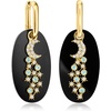 image:imageRossSimons Onyx and 100 ct tw Swiss Blue and White Topaz Jewelry Set Interchangeable Drop Earrings in 18kt Gold Over Sterling