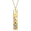 image:imageRossSimons 108 ct tw Scattered MultiGemstone Bar Pendant Necklace in 18kt Gold Over Sterling 18 inches