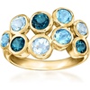 image:imageRossSimons 260 ct tw Tonal Blue Topaz Bubble Ring in 18kt Gold Over SterlingTopaz