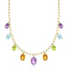 image:imageRossSimons 3430 ct tw MultiGemstone Drop Necklace in 18kt Gold Over Sterling 18 inches