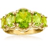 image:imageRossSimons 410 ct tw Peridot 5Stone Ring in 18kt Gold Over SterlingPeridot