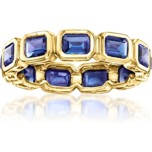 image:imagePure Collection by RossSimons 230 ct tw LabGrown Sapphire Eternity Band in 18kt Gold Over SterlingCreated Sapphire