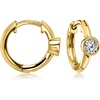 image:imagePure Collection by RossSimons 033 ct tw BezelSet LabGrown Diamond Hoop Earrings in 18kt Gold Over Sterling