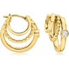 image:imageRossSimons 010 ct tw Diamond MultiHoop Earrings in 18kt Gold Over Sterling