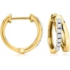 image:imageRossSimons 015 ct tw LabGrown Diamond DoubleHoop Earrings in 18kt Gold Over Sterling