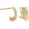 image:imageRossSimons 033 ct tw LabGrown Diamond JHoop Earrings in 18kt Gold Over Sterling