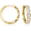 image:imageRossSimons 100 ct tw BezelSet LabGrown Diamond Hoop Earrings in 18kt Gold Over Sterling