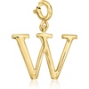 image:imageRossSimons W  18kt Gold Over Sterling Initial Charm