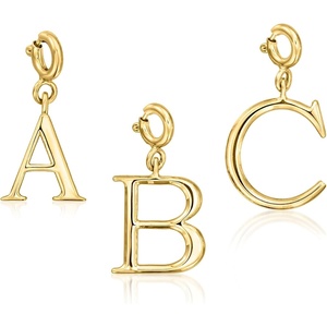 image:imageRossSimons W  18kt Gold Over Sterling Initial Charm