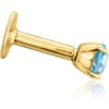 image:imagePure Collection by RossSimons Swiss Blue Topaz FlatBack Earrings in 14kt Yellow Gold