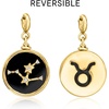 image:imageRossSimons Virgo  Onyx Reversible Zodiac Charm With LabGrown Diamonds in 18kt Gold Over Sterling