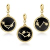 image:imageRossSimons Virgo  Onyx Reversible Zodiac Charm With LabGrown Diamonds in 18kt Gold Over Sterling