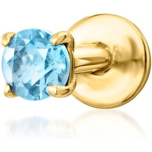 image:imagePure Collection by RossSimons Swiss Blue Topaz FlatBack Earrings in 14kt Yellow Gold