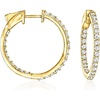 image:imageRossSimons 100 ct tw Diamond InsideOutside Hoop Earrings in 14kt Yellow Gold
