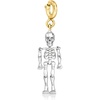 image:imageRossSimons Sterling Silver and 18kt Gold Over Sterling Skeleton Charm
