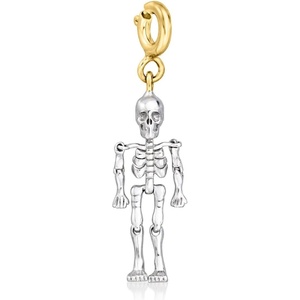 image:imageRossSimons Sterling Silver and 18kt Gold Over Sterling Skeleton Charm