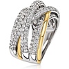 image:imageRossSimons Silver and 14kt GoldPlated Highway Ring With 200 ct tw CzsCubic Zirconia