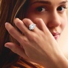 image:imageRossSimons 150 ct tw LabGrown Diamond Cluster Ring in Sterling SilverDiamond