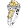 image:imageRossSimons 060 ct tw White and Yellow Diamond Heart Ring in Sterling Silverdiamondcolored