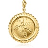 image:imageRossSimons Italian 18kt Gold Over Sterling BeadedEdge Genuine Lira Coin Charm
