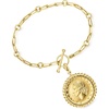 image:imageRossSimons Italian 18kt Gold Over Sterling BeadedEdge Genuine Lira Coin Charm