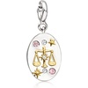 image:imageRossSimons Libra  Sterling Silver and 18kt Gold Over Sterling Zodiac Charm With Pink Tourmaline and 10 ct tw White Topaz