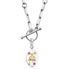 image:imageRossSimons Libra  Sterling Silver and 18kt Gold Over Sterling Zodiac Charm With Pink Tourmaline and 10 ct tw White Topaz