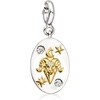 image:imageRossSimons Libra  Sterling Silver and 18kt Gold Over Sterling Zodiac Charm With Pink Tourmaline and 10 ct tw White Topaz