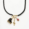 image:imageRossSimons Onyx Piano Charm With Enamel in 18kt Gold Over Sterling