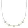 image:imageRossSimons Charles Garnier Trefle 80 ct tw CZ Clover Station Necklace in Sterling Silver With 18kt Gold Over Sterling 17 inches