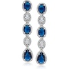image:imageRossSimons Italian 800 ct tw Simulated Sapphire and 300 ct tw CZ Drop Earrings in Sterling Silver