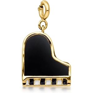 image:imageRossSimons Onyx Piano Charm With Enamel in 18kt Gold Over Sterling