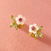 image:imageRossSimons MotherOfPearl and 48 ct tw MultiGemstone Flower Earrings in 18kt Gold Over Sterling