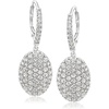 image:imageRossSimons 260 ct tw Pave CZ Oval Drop Earrings in Sterling Silver