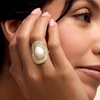 image:imageRossSimons Italian 14kt Yellow GoldPlated Ring With MotherOfPearlmother of pearl