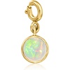 image:imageRossSimons OctoberOpal  Round Birthstone Charm in 18kt Gold Over Sterling