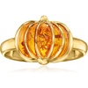 image:imageRossSimons Amber Pumpkin Ring in 18kt Gold Over SterlingAmber