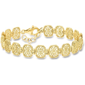 image:imageRossSimons 18kt Gold Over Sterling Filigree Bracelet 7 inches
